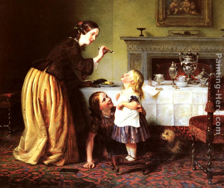 Breakfast Time - Morning Games painting - Charles West Cope Breakfast Time - Morning Games art painting